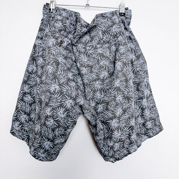 Goodfellow Blue and Grey Palm Tree Print Linden Short Size 36 - Picture 4 of 6